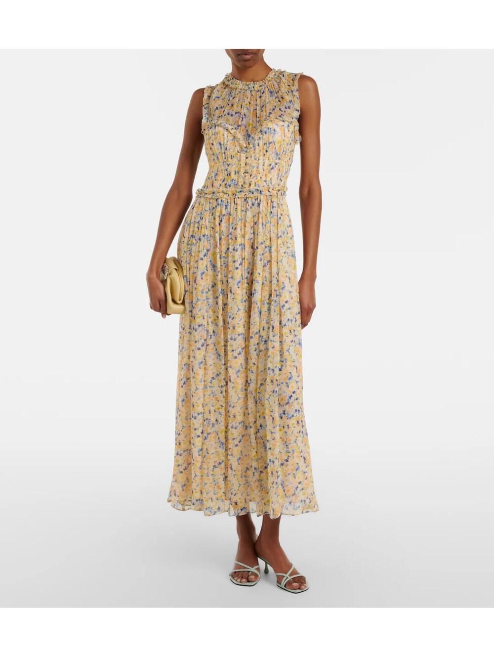 ULLA JOHNSON Silk Midi Dress Size 2